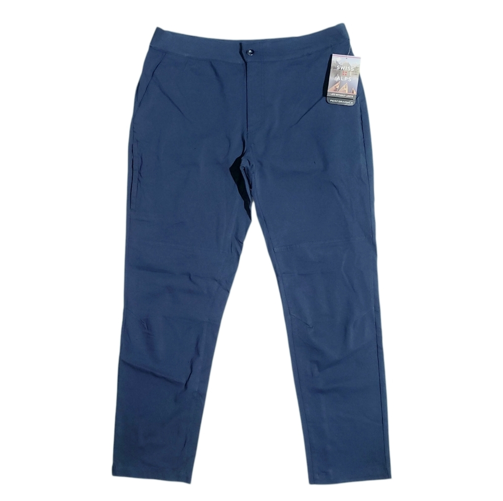 Swiss Alps Mens Paramount Performance Stretch Pants Navy Blue Size 38x31 NWT
